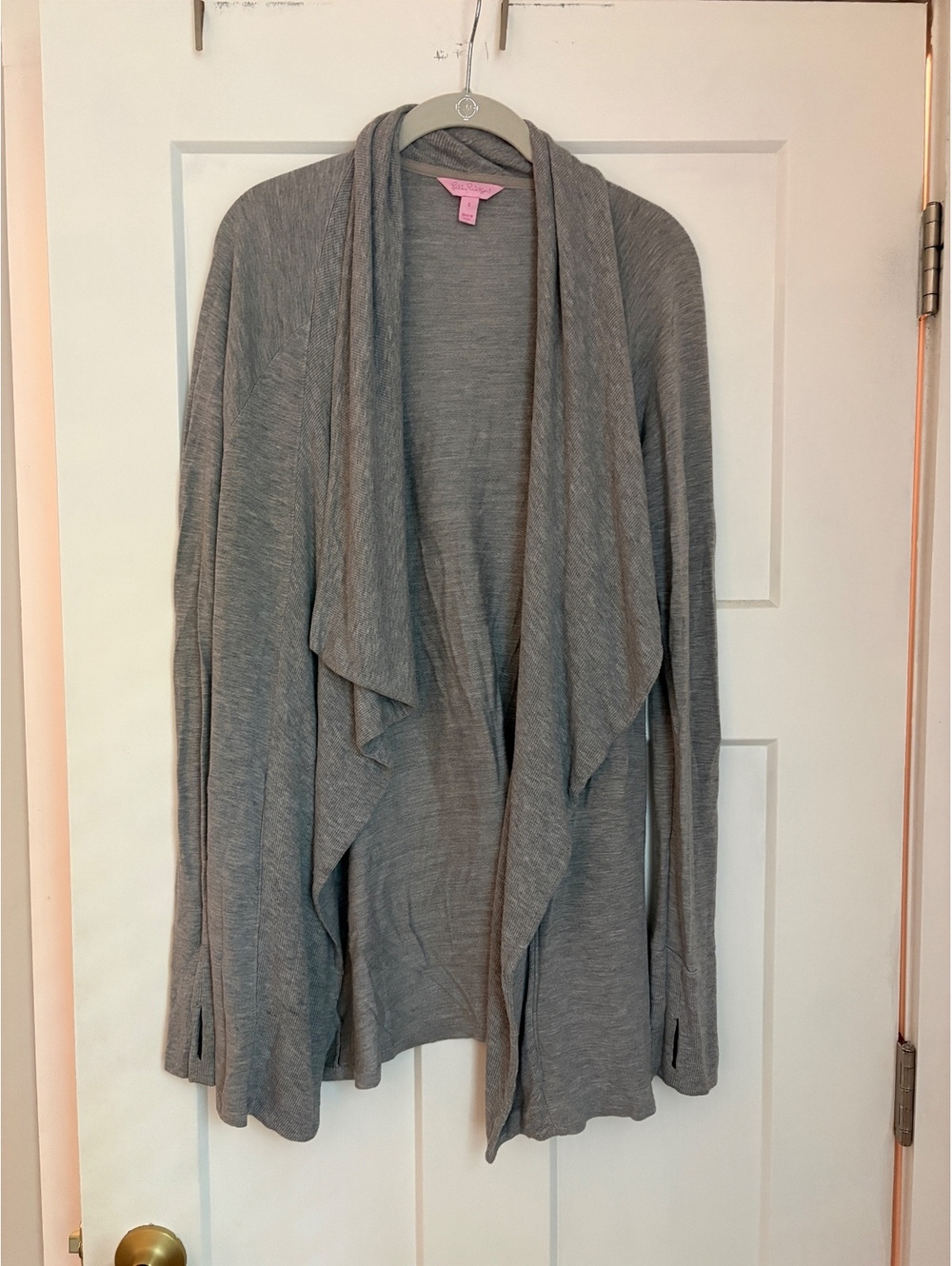 Lilly Pulitzer Women's Gray Lightweight Modal Spandex Cardigan, Size Small